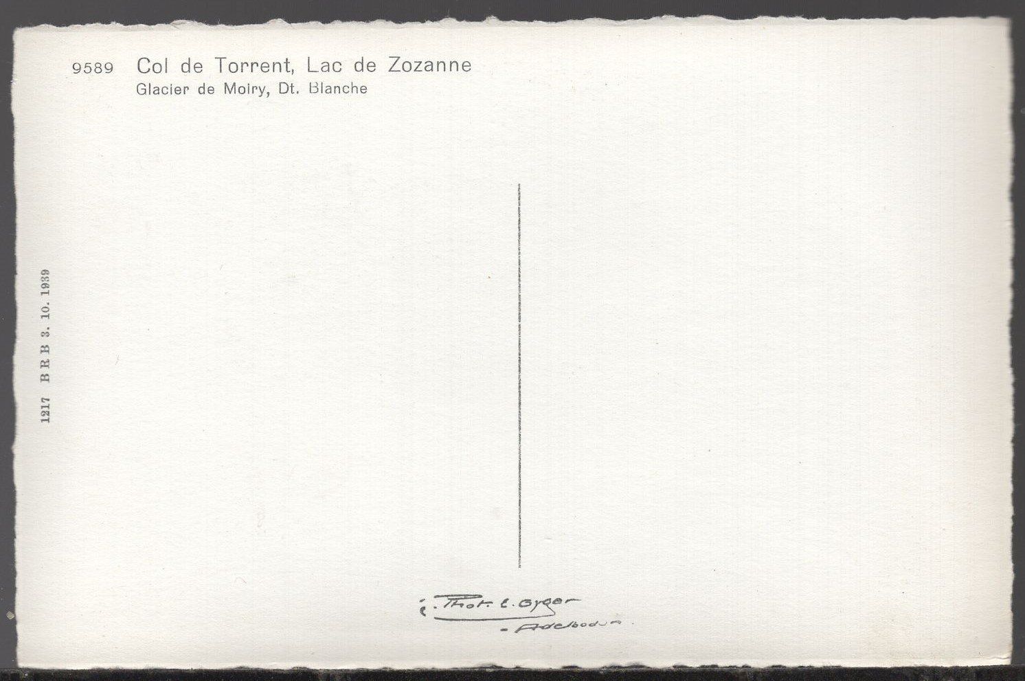Ansichtskarten: Col de Torrent,  Lac de Zozanne – Gebraucht aus Aarau von kufi44 1