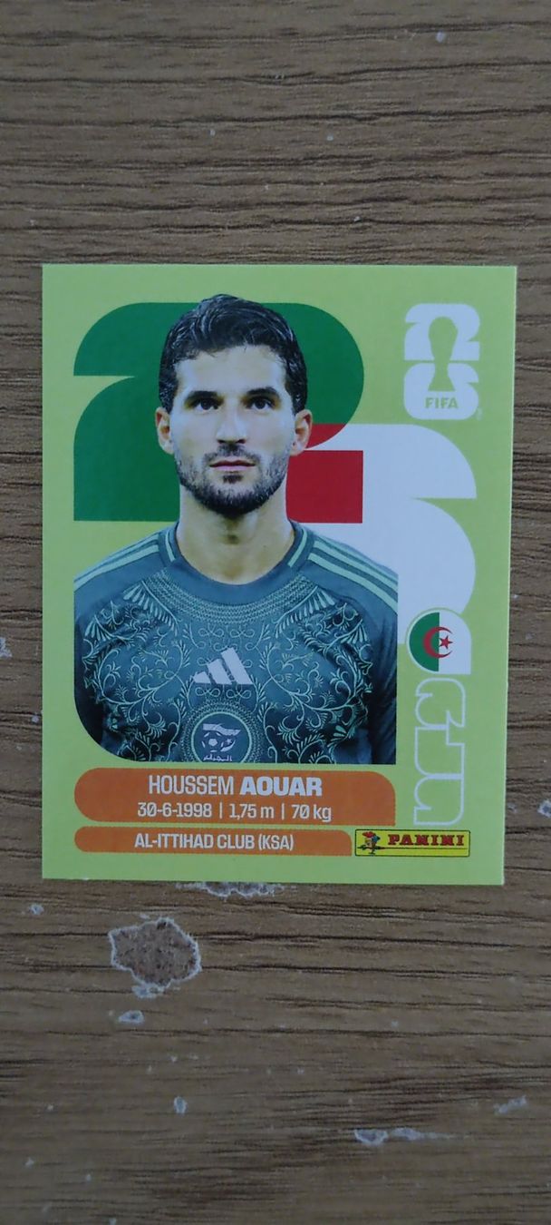 Panini Carte collezionabili: Panini FIFA World Cup 2026 Stick- ALG 9 Houssem Aouar – Nuovo e nell'imballaggio originale da Altstätten SG venduto da Trelli