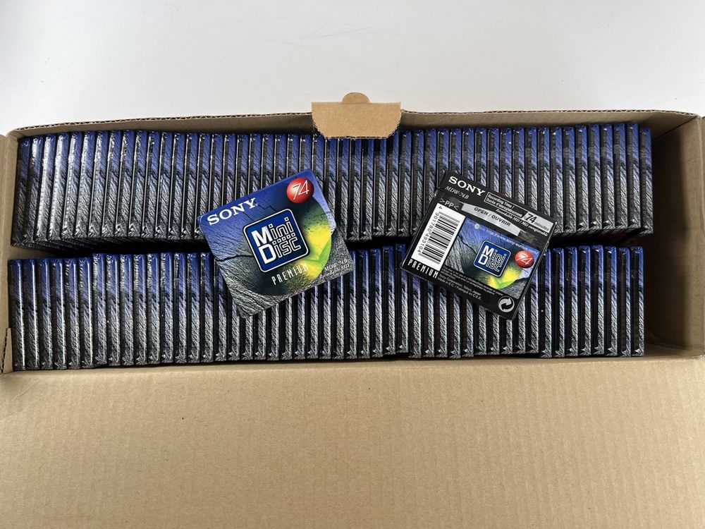 100 Sony Mini Discs in OVP Grosspackung SELTEN !!! (Neu und ...
