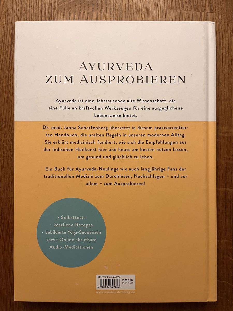 Libri: Ayurveda for life - Janna Scharfenberg – Nuovo (secondo la descrizione) da Weesen venduto da Engadinerin 1
