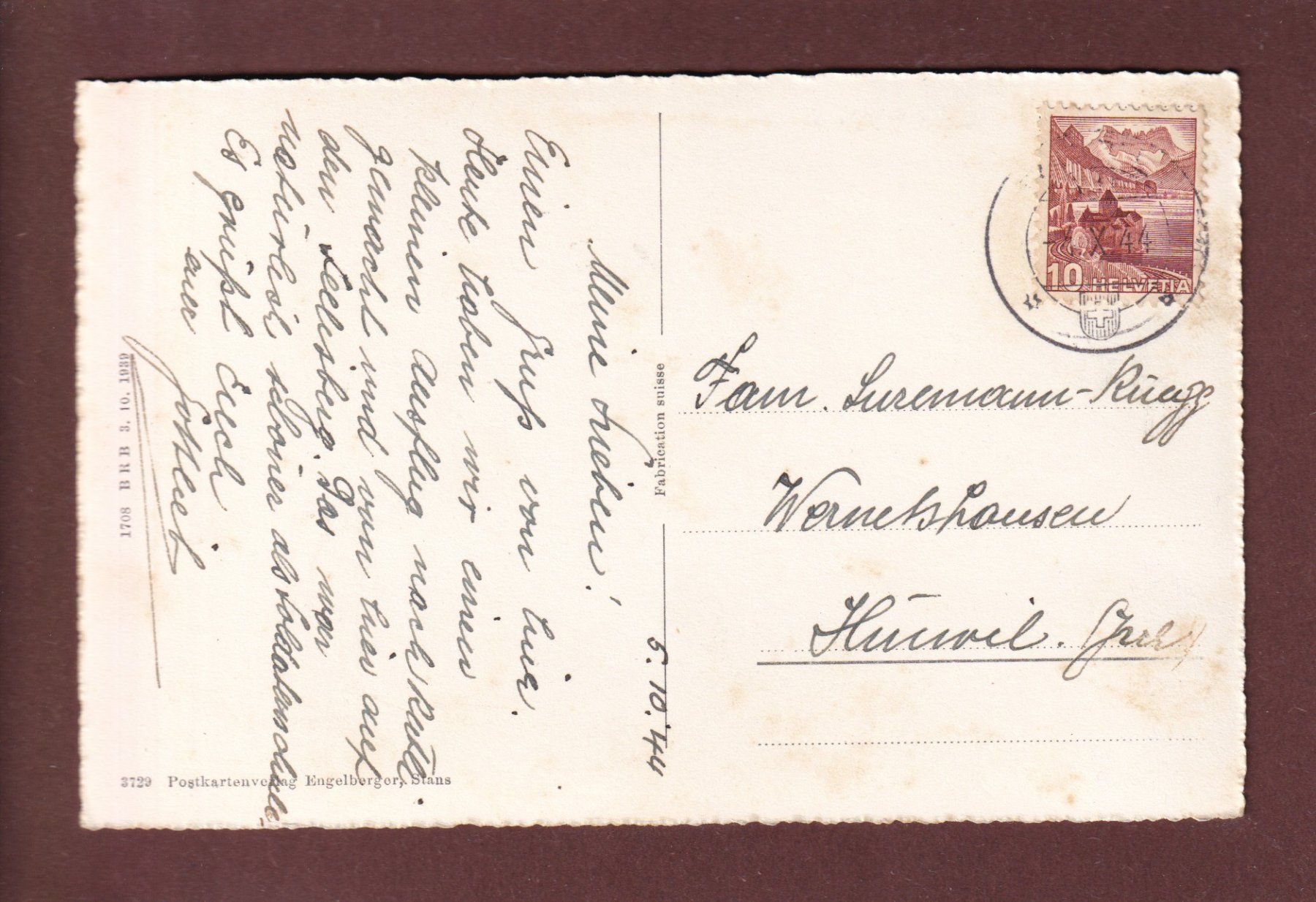 Cartoline postali: RÜTLI - 1944 – Usato da Pully venduto da nicecards 1