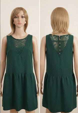 Robe SÉZANE dentelle vert taille 38 