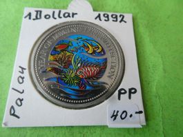 Palau 1992, 1 Dollar  Sondermünze PP in Schutzkapsel