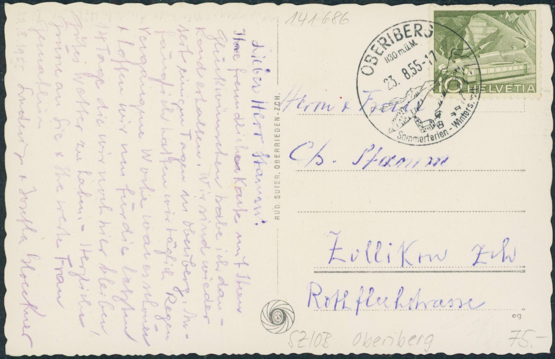 Cartoline postali: SZ Oberiberg – Usato da Schindellegi venduto da masutka7 1