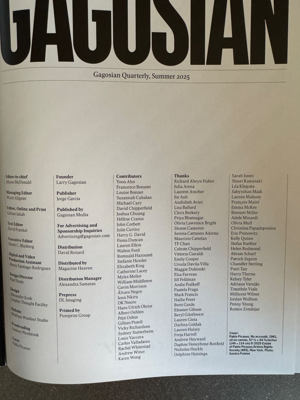 Riviste & Magazine: Gagosian Magazine – Nuovo e nell'imballaggio originale da Frauenfeld venduto da gabri001 3