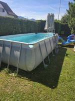 Aufstellpool, grosse Pumpe(kleiner Riss, hält mit Poolkleber