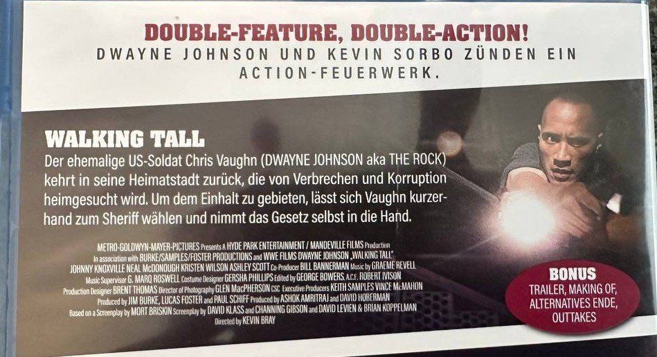 Tutti i DVDs: Walking Tall mit Dwayne Johnson & The Payback – Usato da Beringen venduto da Mantafisch1 2