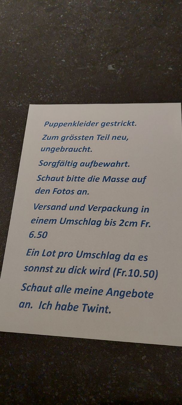 Heidi ott Bambole: Heidi Ott Puppenkleid sehr klein  – Usato da Muri AG venduto da nindo1 8