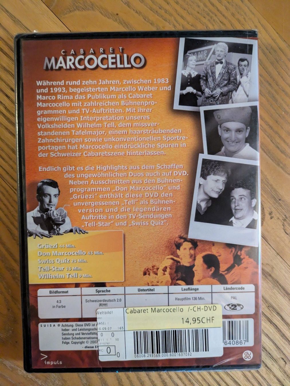 Tutti i DVDs: Cabaret Marcocello (DVD) – Usato da Männedorf venduto da Pacer19 1