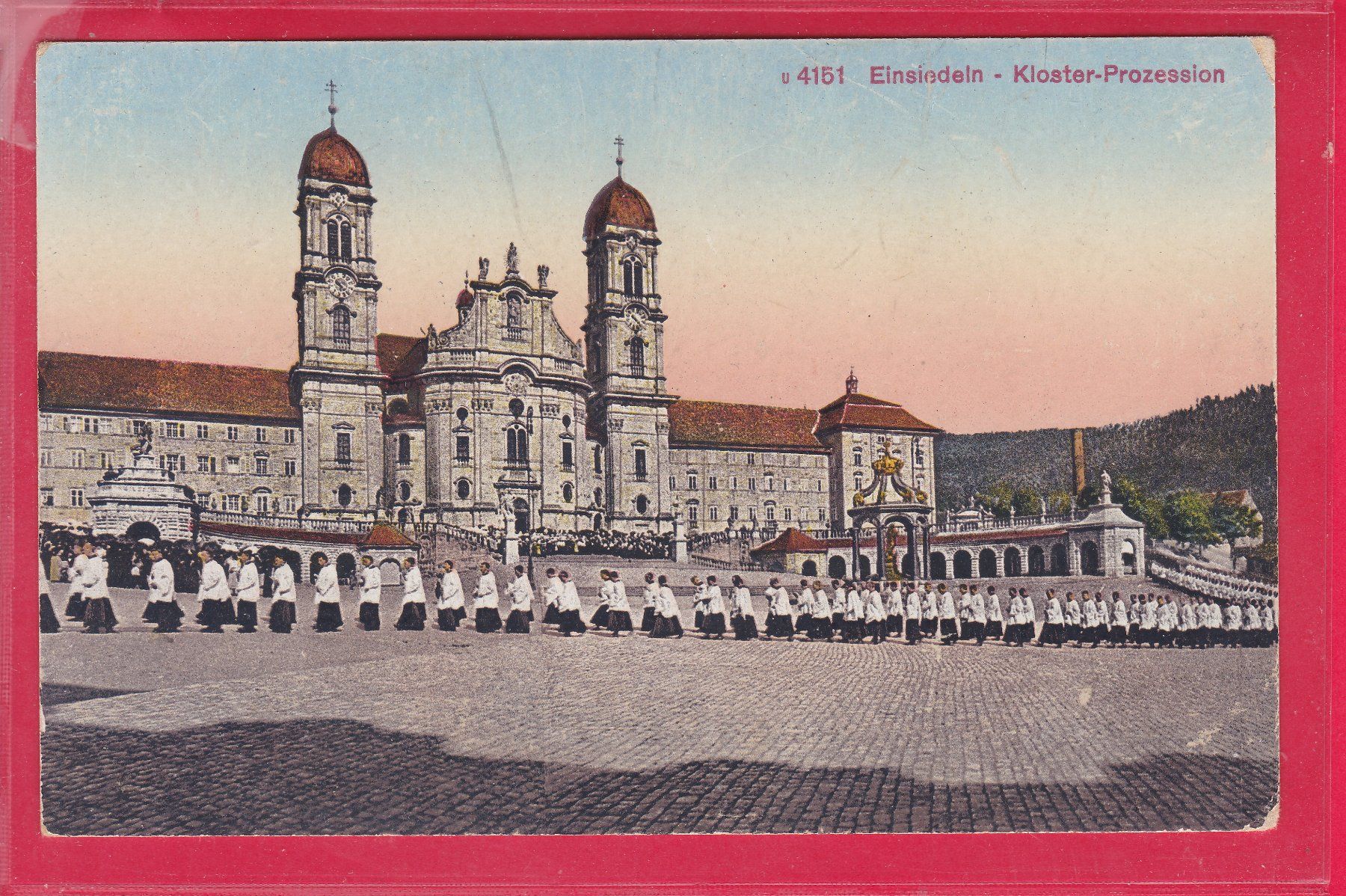 Cartoline postali: EINSIEDELN - KLOSTER PROZESSION – Usato da Oberrieden venduto da Gebirgsstelze