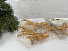 Weihnachtsdeko zum Basteln, Hirschgeweih, 3er Set