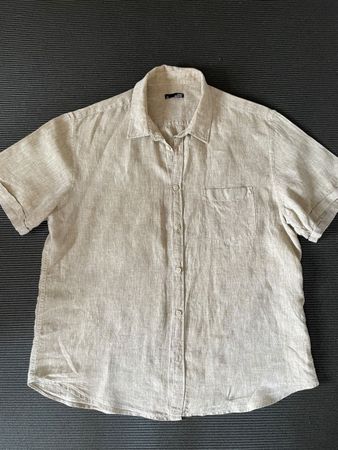 Chemise homme John Adams 100% lin taille XL beige clair