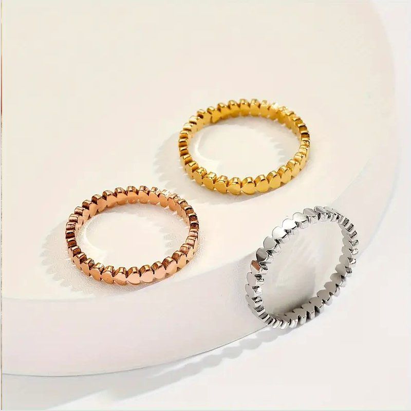 Ringe: 18k vergoldete Herz Ring Set - Trendiger Schmuck – Neu und originalverpackt aus Glattbrugg von majuska01 4