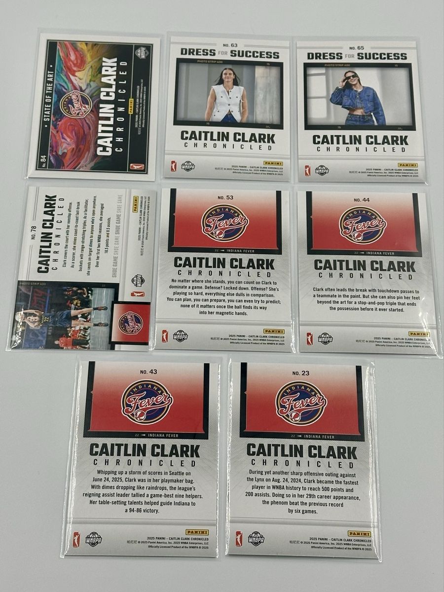 Panini Carte collezionabili: 8x Panini 2025 Caitlin Clark Cards – Nuovo (secondo la descrizione) da Lyss venduto da Swissmantis 1