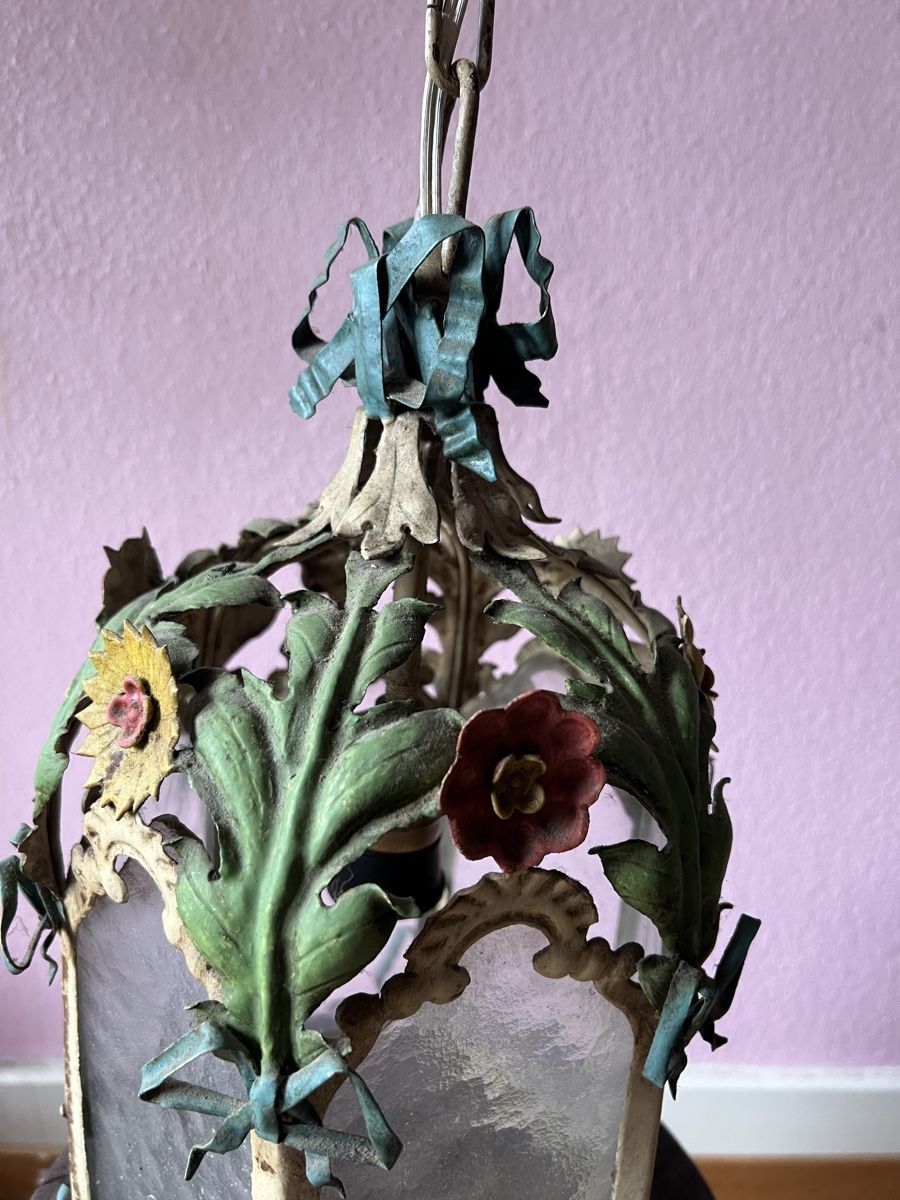 Lampadari & plafoniere: Florale Toleware Hängelampe – Usato da Zürich venduto da juergarno 7