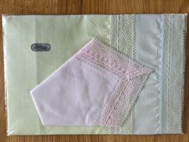 Vintage 3x Taschentücher mit Spitze