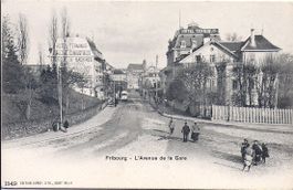 FRIBOURG, l'avenue de la gare