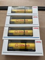 4x Märklin 4-achser Shell Wagen