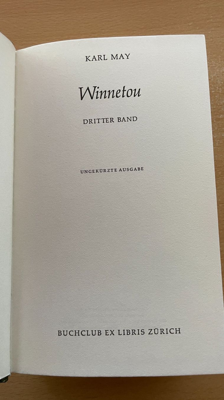 Libri: Winnetou 3 Karl May – Usato da Glattfelden venduto da flomiking 1