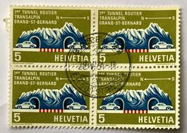 4 er Block Nr.406  mit Stempel Basel