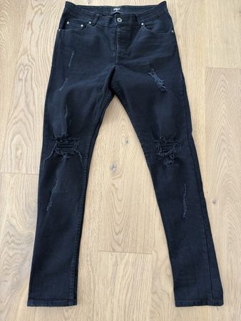 Other UK Black Distressed Jeans - Size 32 