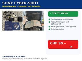  Sony Cyber-shot Digitalkamera  komplett mit Zubehör