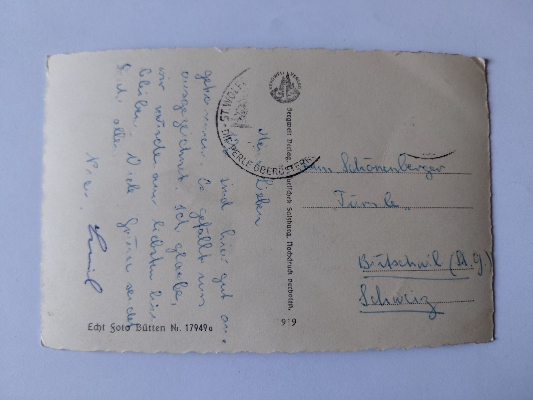 Cartoline postali: Alte Ansichtskarte St. Wolfgang am Wolfgangsee – Usato da Wattwil venduto da yburgler 1