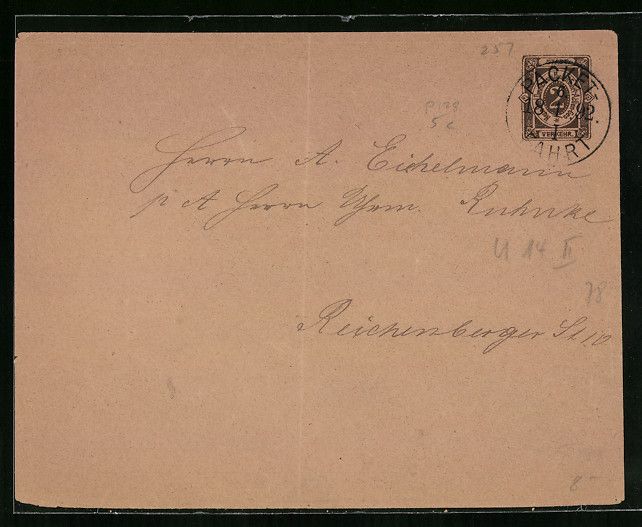 Ansichtskarten: Briefumschlag Stempel Private Stadtpost  – Gebraucht aus Berlin von bartko-reher