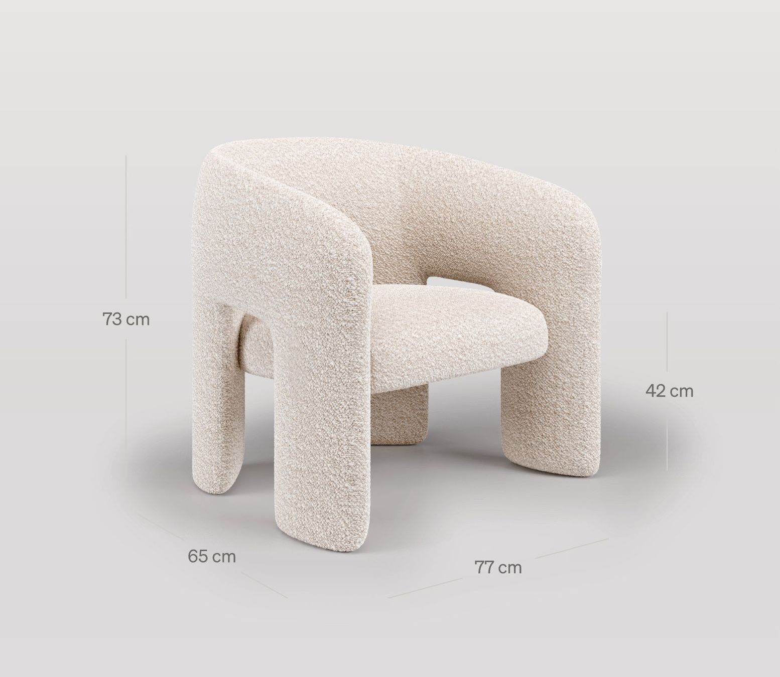 Poltrone: Mohdern — 2x fauteuils design Bold Bouclé – Usato da Penthalaz venduto da tsarerie 3