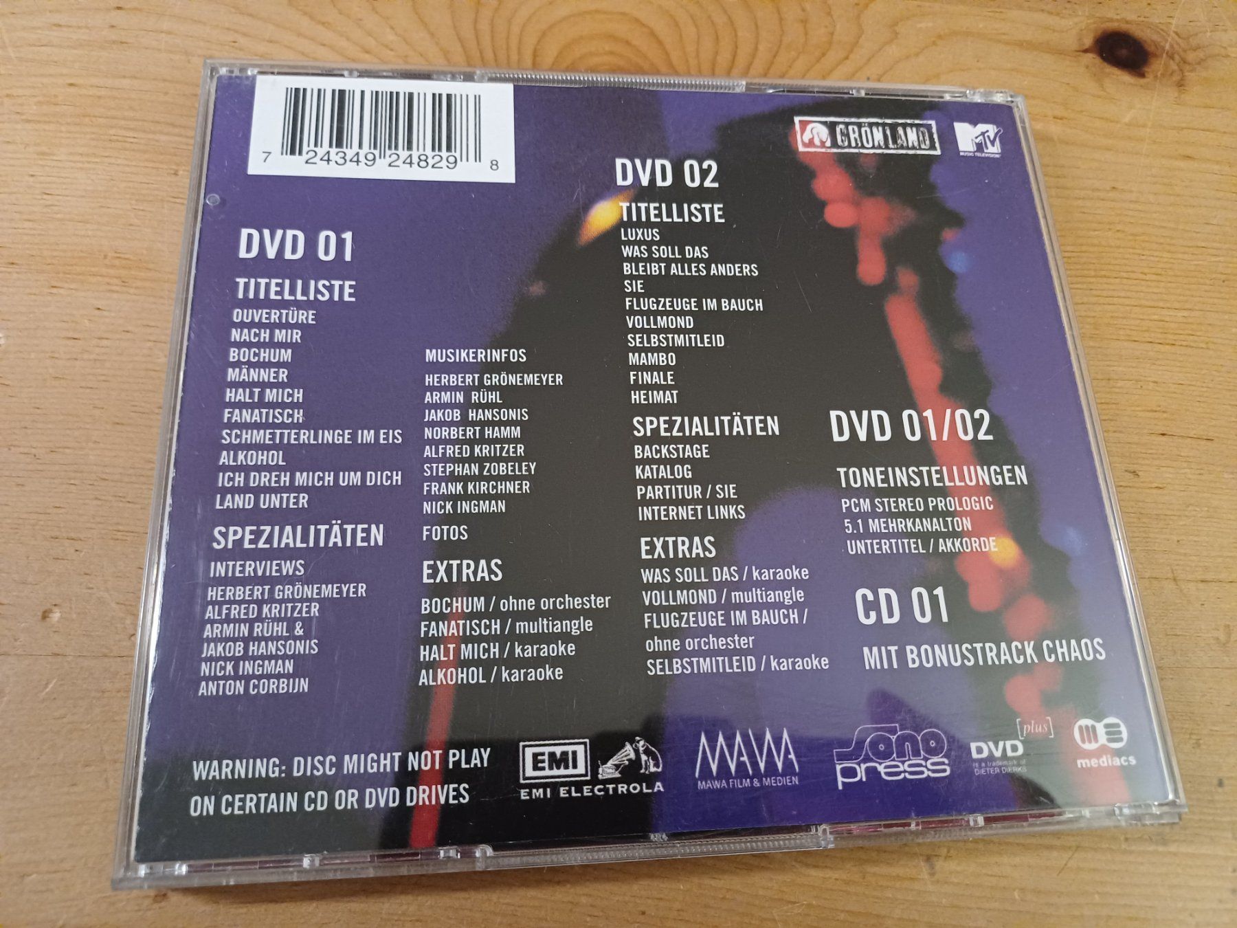 CDs: Herbert Grönemeyer - Stand der Dinge - Dual Disc, 2 CD – Gebraucht aus Jona von Rreto71 3
