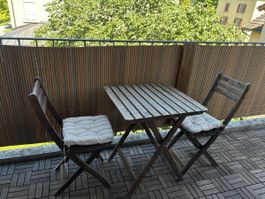 IKEA Askholmen Gartentisch und Klappstühle Holz