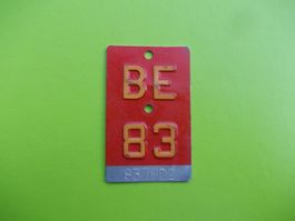 Velonummer / Fahrradnummer BE 83
