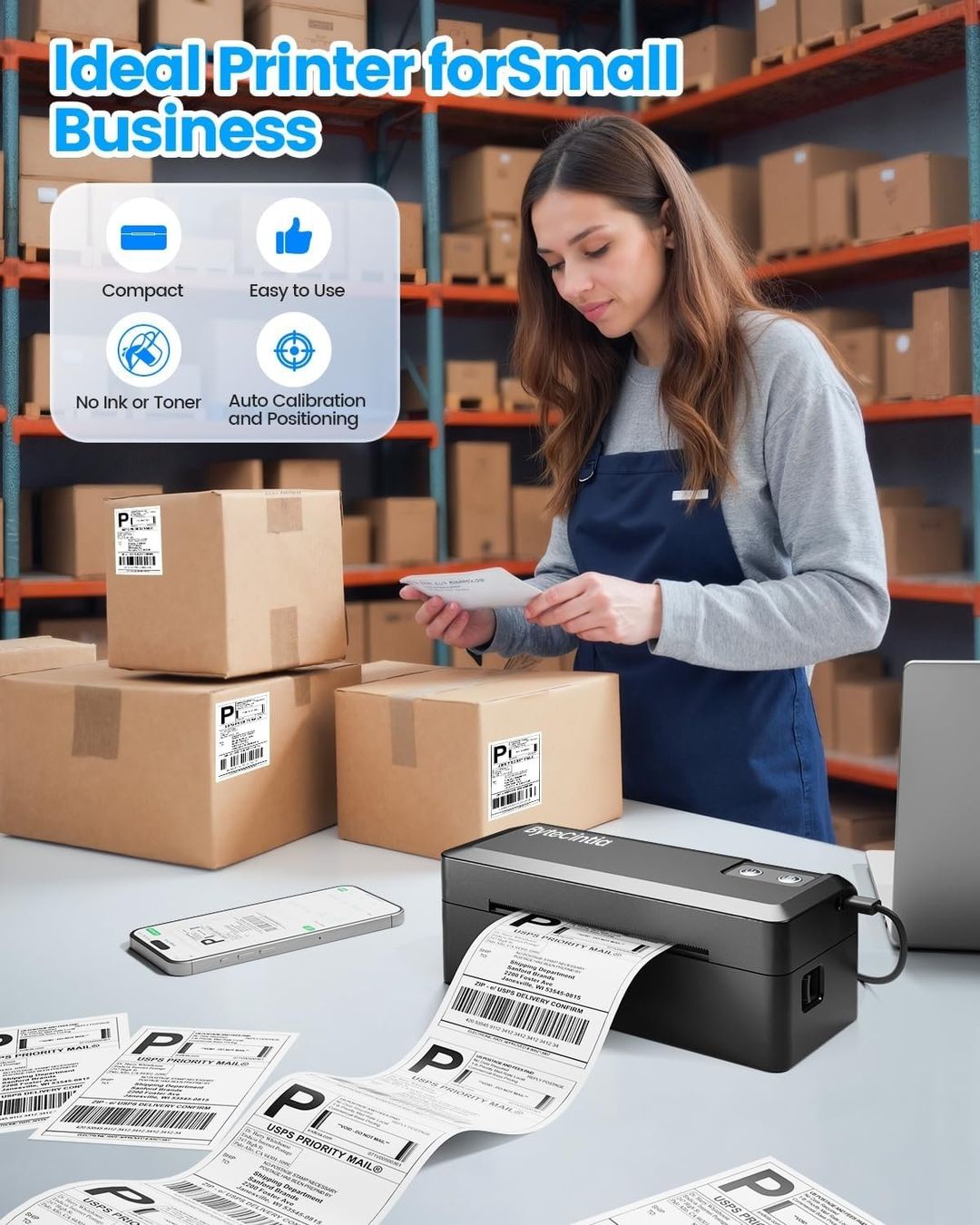 Stampanti: Bluetooth Thermodrucker 4x6 Zoll – Nuovo e nell'imballaggio originale da Nuglar venduto da SmartLiving24 5