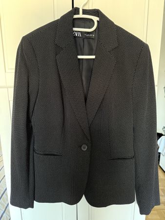 Zara Black Jacket with small white dots T-38