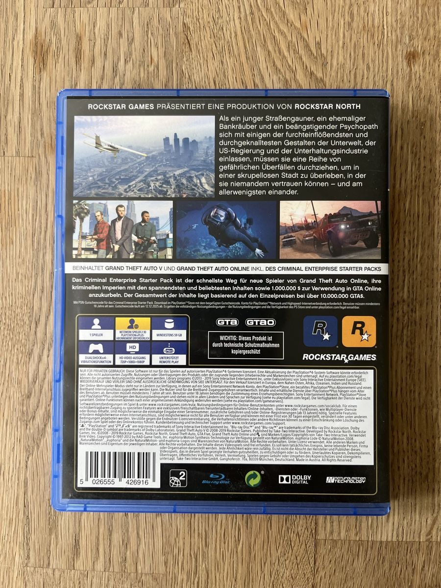 Spiele: GTA5 - PS4 – Gebraucht aus Baden von tob_t8gw 1