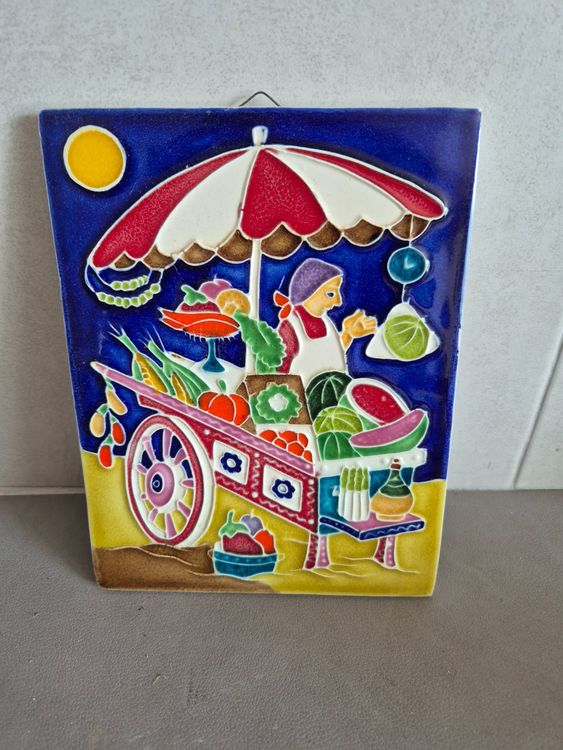 Bassano Céramique Peinte à la Main Bol 34,5 CM Raisin Motif D'Italie