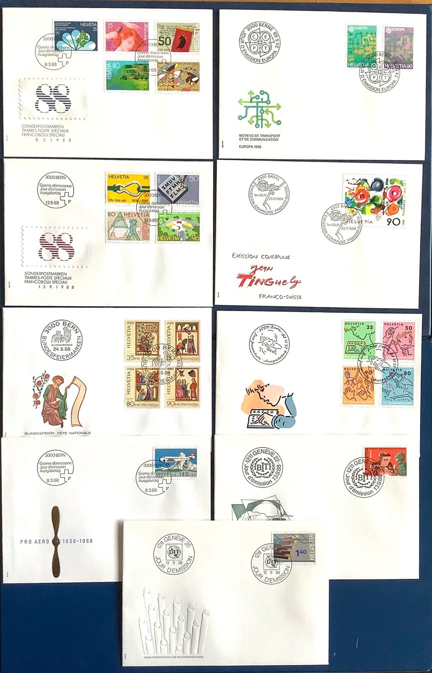 Tutti i francobolli: 1988 - Schweiz FDC / Jahresausgabe – Nuovo (secondo la descrizione) da Liestal venduto da Skunk02