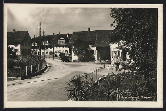 Cartoline postali: Merenschwand, Strassenpartie mit Palmeng – Usato da Berlin venduto da bartko-reher