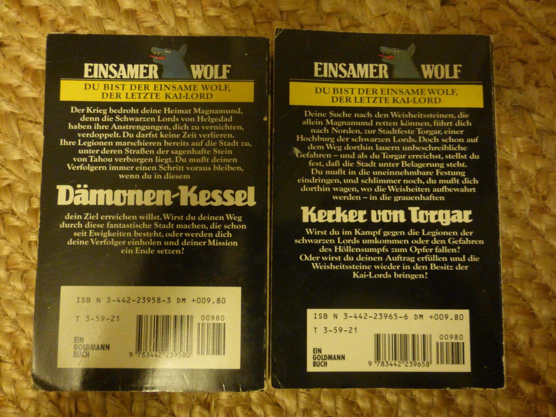 Libri: Einsamer Wolf Abenteuer Spielbuch Joe Dever – Usato da Zumikon venduto da psisound 1