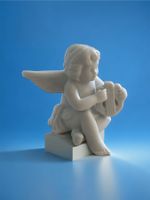 Rosenthal Engel mit Harfe Porzellan Weiss