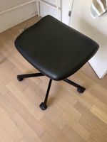 Drehhocker mit Rollen schwarz Kunstleder gebrauchter Zustand