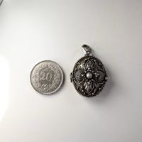 Aufklappbares Amulett aus 925 Silber