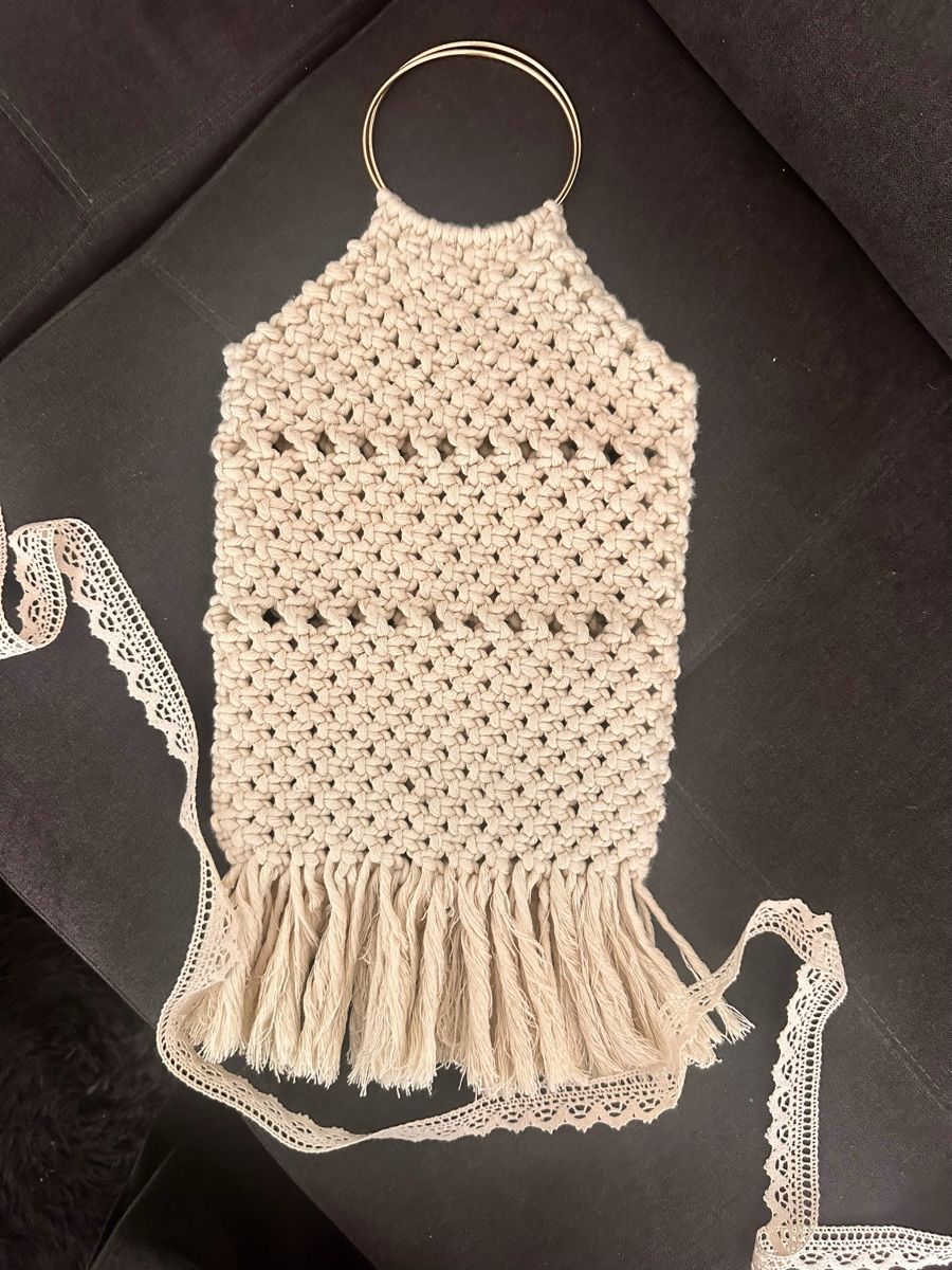 Taschen für Damen: Macrame bag handmade beige summer style 42 cm length – Neu und originalverpackt aus Oftringen von Eylem79 1