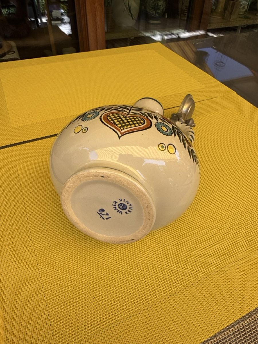 Caraffe: Ulmer Keramik mit Zinndeckel – Usato da Ennetbaden venduto da Silke126 1