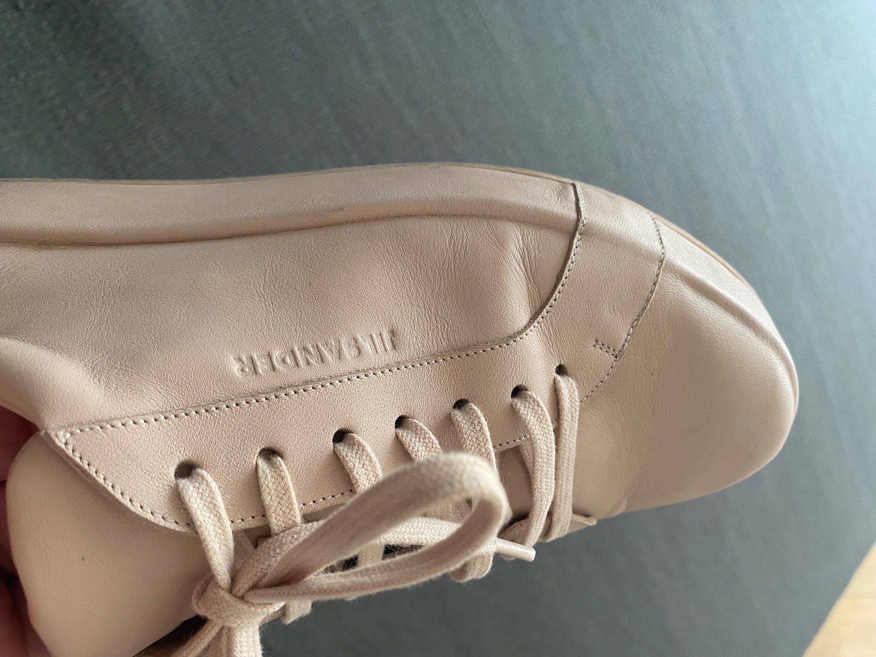Jil Sander Scarpe da donna: Jil Sander Sneaker, Gr. 38, Beige, Lederschuhe, Top! – Usato da Basel venduto da bhc100 1