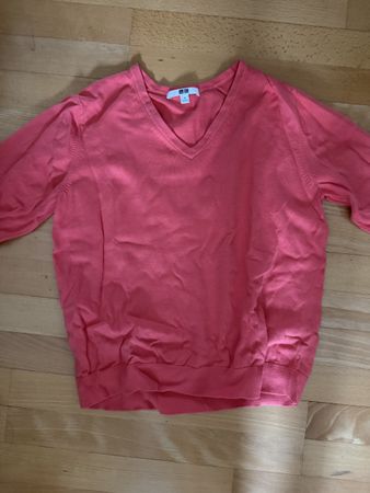 Uniqlo Pullover V-Ausschnitt rosa/pink Gr. M 2x getragen