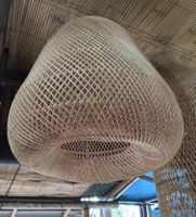 Lampe Rattan Lampenschirm Beleuchtung Hängelampe Rattanlampe
