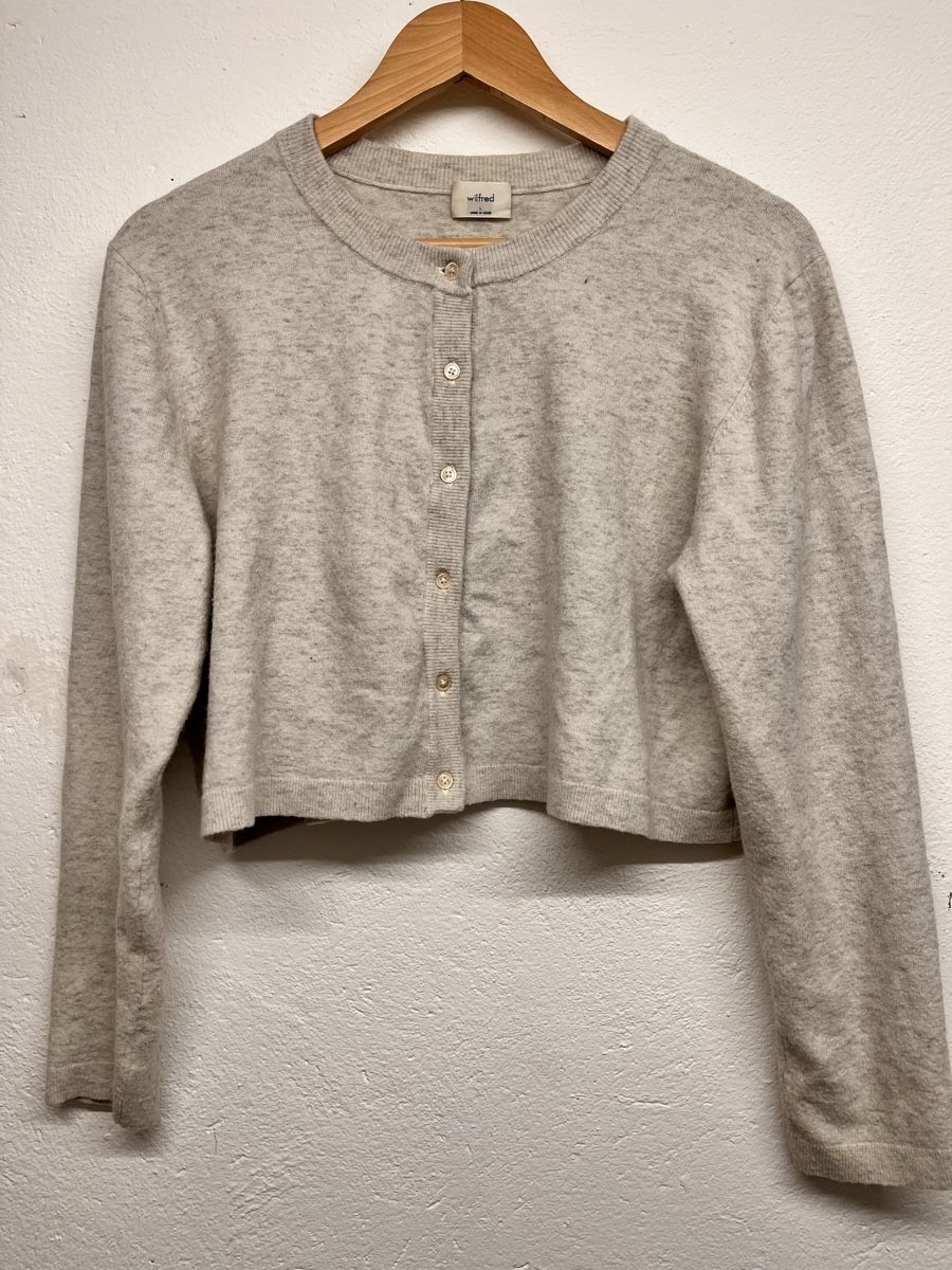 Pullover & Sweatshirts: Wilfred Grey Wool blend Cardigan, Size L – Gebraucht aus Lausanne von Danash