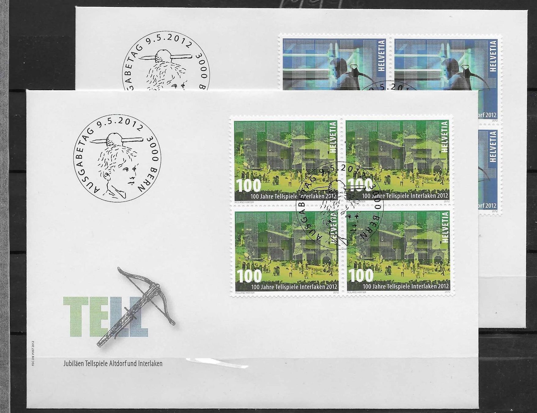Tutti i francobolli: F1428 - FDC Theatre de Tell B4 – Usato da Trélex venduto da Phil_Albert
