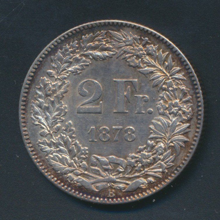 Tutti le monete: 2 Fr. 1878 VZ + patina – Usato da Roggwil BE venduto da Stampdealer3